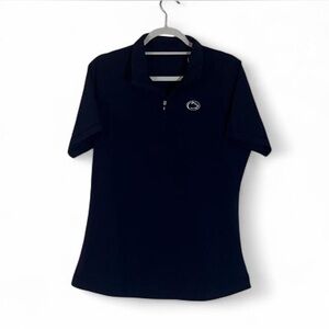 Cutter and Buck Navy Blue Polo Quarter Zip Shirt with Penn State Logo
